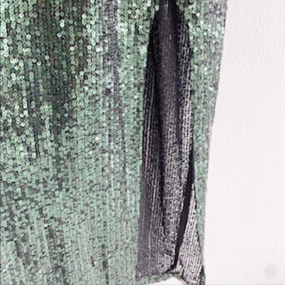 Olive Green Sequin Dress - Picture 5 of 7